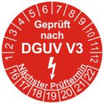 DGUV V3 Plakette