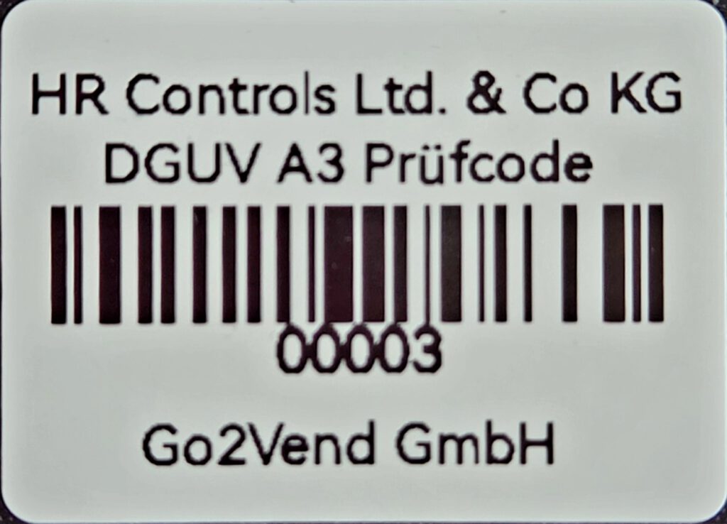 HR Controls Barcode DGUV A3